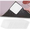 Zyluniy 16 Pezzi Antiscivolo per Tappeti Riutilizzabili, Tappeto Gripper Antiscivolo, Fermatappeto Lavabile 10x10cm per Legno/Piastrelle/Marmo - Anti-Arricciatura Angoli Piatti