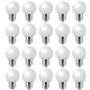 Jiotouhu Confezione da 20 lampadine a LED colorate 2 W E27 G45, lampadine a LED colorate da golf, per decorazione della casa, giardino, feste, matrimoni, Natale, celebrazioni, colore bianco freddo