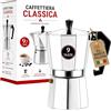 AKITAInk Caffettiera Moka con Valvola di Sicurezza, Macchina per Caffè Tradizionale, 9 Tazze, Pratica e Resistente