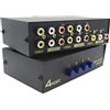 Bolwins E32CS Interruttore AV a 4 porte - Interruttore RCA per 3 RCA AV audio/video, 4 in 1 Out Composite Video L/R Audio Splitter Adattatore per DVD, STB e console di gioco