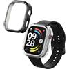 kwmobile Set da 2 Protezione Bordo Orologio Compatibile con Xiaomi Redmi Watch 6 Smartwatch - Rivestimento Glitterato nero/trasparente