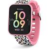 Tikkers Kids Series 13 Leopard Smart Watch con Fitness Tracker, sveglia, fotocamera, connessione GPS, cardiofrequenzimetro, contapassi, touch screen, IP68, cinturino in silicone