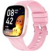 Alutoria Smartwatch Bambini-Orologio smartwatch bambina IP68 con 110+ Modalità Sportivo Contapassi Frequenza Cardiaca Monitor Sonno-Orologio sportivo bambini Smart watch ragazze e ragazzo Ado 4-15 Anni Rosa