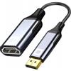 Co2 DisplayPort DP a HDMI 2.0 4K/60Hz, 2K/240Hz, Full HD, HDR dinamico DSC 3D HDCP 2.2 FEC, Plug & Play, 18 Gbps, cavo unidirezionale, grigio spazio alluminio (4K)