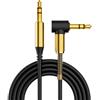 ULTRICS Cavo Aux 2M, Placcato Oro ad Angolo Cavo Audio Jack 3,5mm Ausiliario Maschio a Maschio per Cuffie e Auto Compatibile con MP3, iPhone iPad Smartphone, Autoradio, Altoparlanti, Tablet PC Laptop