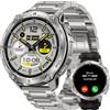 KOSPET TANK T4 Special Edition Smartwatch Uomo, Rugged Militare AMOLED,GPS con Mappe Offline,impermeabile 10 ATM,Batteria 50 Giorni,Chiamate Bluetooth, cardiofrequenzimetro per Android e iOS Argento