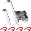 Binardat PCIE X1 a scheda SATA a 4 porte, controller SATA 3.0 da 6 Gbps, include 4 cavi e staffa a basso profilo, per Windows 10/11