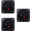 WEB world electronic business Set 3 pezzi - Vaschetta per Casse Acustiche con Speakon Femmina e Morsettiera a Molla - 80x80x50 mm - Nero
