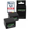 PATONA 2 batterie premium VW-VBT380 3800 mAh compatibili con Panasonic HC V110 V120 V180 V250 V380 V550 V750EB V770EB VX870 HC-VXf11 VXF999 WX979 HDC HS60 SD80. TM60 SDR H85 T50 VBT380 VBT380E
