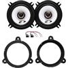 IPNOSIS Kit 2 Casse ALPINE SXE-1325S Per Renault Clio IV 3P (Posteriori), Megane III dal 2009 In Poi (Anteriori) con 2 Supporti e 2 Connettori