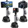 Suptig Supporto a ventosa per fotocamera da auto per telefono, Gopro, Canon, Nikon, Sony, Digital Cam, DJI Action 5 Pro, Insta360 X5/X4/X3, Insta360 Ace Pro, supporto a ventosa per fotocamera