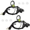 HYSHIKRA Auricolare leggero per radio a forma di G compatibile con Retevis Baofeng UV-5R Kenwood RT24 UV5R TK250 TK320 Quansheng K5 K6 Walkie Talkie (Verde, 2 PACK)