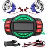 Klanata Lettore MP3 per moto impermeabile Altoparlante radio FM Bluetooth, riproduzione USB e scheda TF, ricarica del telefono, chiamate in vivavoce, installazione semplice, display LCD