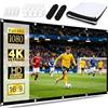 BUERPINKING Telo Proiettore 120 Pollici, Schermo Proiettore Portatile 16:9 HD 4K Projector Screen Pieghevole Lavabile, per Letto Esterno Eventi Casa Ufficio