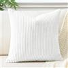 JOTOM 1 pezzo federa per cuscino in velluto a coste, fodera decorativa per cuscini ornamentali, cuscini per divano, cuscini decorativi, federe decorative per divano, soggiorno (55x55cm, bianco puro)