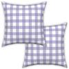 ggaimwf Copricuscini a Quadretti 40x40cm Fattoria Fodere per cuscini decorativi A quadretti Copricuscini viola Quadrati per Divano Soggiorno Home decor Federa per cuscino sparsa Confezione da 2