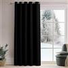 PANOVOUS Tende Oscuranti per Interni - Tende Termiche Divisorie per Camera da Letto Salotto Tende per Finestre Grandi con Anelli Nero L 254 x A 274 cm 1 Pannello