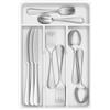 Lifewit Portaposate da Cassetto, Organizer Posate da Cassetto, Porta Posate Cucina Cassetto,19.8x31.5cm, Contenitore per Posate per Cucchiai, Forchette, Coltelli, Stoviglie, 4 Scomparti, Bianco