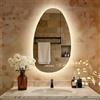 S'AFIELINA Specchio Bagno con Luce LED Asimmetrico 75x55 cm Bluetooth