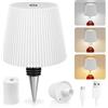 ZVD Lampada da Tavolo Led Senza Fili, Dimmerabile, 3 Colori, Lampada per Bottiglia di Vino, con Controllo Touch, Ricaricabile Tramite Usb, Impermeabile per Ristorante, Campeggio (Bianco)