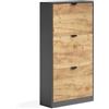 Vicco Scarpiera da ingresso Gizmo, Rovere dorato/Antracite, 59 x 112 cm