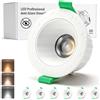 Bojim 6 Pezzi Faretti LED da Incasso Soffitto 7W Antiriflesso Foro 68mm - 80mm per Cartongesso 230V, IP44 Bianco Caldo 2700K Luce Naturale 4000K Bianca Fredda 6000K per Salotto Cucina Bagno