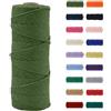 MORAINJAY 3mm Cotone Macramè 100% Naturale,Verde Avocado 100m Filato Non Sbiancato Senza Chimici per DIY, Bomboniere, Decorazioni - Cordame in Cotone per Crafts