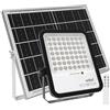 WEB world electronic business Faretto Solare LED Esterno 300W 3300 Lm IP65 Luce Fredda 6000K Proiettore Pannello Monocristallino Batteria 20Ah Telecomando Timer