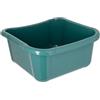 KADAX Vasca Rettangolare per la Biancheria con Maniglie, Contenitore per il Bucato e Lavaggio, Ciotola per la Pulizia Compatta (Verde, 12 l)