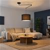 B·LED BARCELONA LED BARCELONA LED Lampada a Sospensione Nera con Braccio Articolato E27 Paralume in Tessuto, Lampadario Stile Industriale Vintage Nordico Minimalista, Lampada da Soffitto Orientabile per Camera Salotto