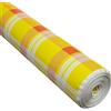 Generico Tovaglia in carta Goffrata rotolo bonina da 1 metro x 50 metri VARI COLORI tovaglie a rotolo per feste tavolate panche compleanni estate tovaglia lunga (Quadri Giallo Rosso)