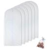 HomeClean Borsa porta abiti Borsa lunga trasparente Sacchetti per indumenti antipolvere e antitarm (60cmx 100cm + Cedar Balls, White)