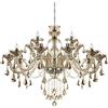 TRY-YEAN Moderno lampadario in vetro a sospensione 15 luci lampade a soffitto lacrime K9 cristallo lampada lampadario cognac E14 per soggiorno corridoio ingresso