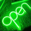 STHomedeco Insegna aperta al neon a LED - insegne aperte per affari con USB/batteria, 35,1 x 18 cm, insegna al neon aperta per negozi, ristoranti, negozi al dettaglio, vetrine (verde/nessun adesivo)