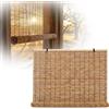 Generico Su Misura 40-195cm Tenda in Bamboo, Tapparella da Esterno - Arella a Rullo Ombreggiante di Canna Naturale, Cannette per Balcone Giardino Frangivista Sole