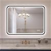 S'bagno Specchio Bagno con Luce 80x60 cm, Specchio Bagno Led con Cornice in Alluminio, Anti-Fog, 3000-6500K, Funzione Memoria, IP44 Impermeabile, Orizzontale/Verticale, Nero