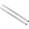 QUARKZMAN 8.86 Lungo M10 Filettatura Lampada Tubo Nipplo x 2pz Tutti Filettatura Cavo Centro Hardware per A sospensione Soffitto Ventilatori, [Argento Tono, Zinco Lega]