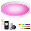 Birnetek® Plafoniera LED Soffitto 24W, Lampadario RGB Rotonda 2700K-6500K, Dimmerabile, Compatibile con Alexa, Controllo APP, Telecomando, per Camere da letto, Soggiorni, Cucina