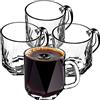 KADAX Bicchieri con manico per tè e caffè, bicchieri da tè in vetro spesso, tazze in vetro per bevande fredde e calde, set di bicchieri per tè, caffè, acqua (Frida 300 ml/set da 4)