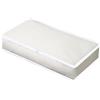 Spotact Set da 2 grandi contenitori pieghevoli sotto il letto con coperchio a chiusura lampo per vestiti, coperte, biancheria da letto, tessuto PEVA con maniglie, bianco, 105 x 45 x 15 cm