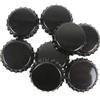 Dekohelden24 Tappi forati Ø 26 mm con guarnizione in plastica per bottiglie standard utilizzabile, nero, 200 Stück Kronkorken