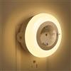 Bowfar Luce Notturna con Sensore Crepuscolare, Bianco Caldo Lampada Notturna a LED per bambini, Presa Elettrica, Luminosità Regolabile Luci Notturne per Corridoio, Scale, Camera da Letto, Soggiorno