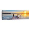 ARTTOR Quadro su Tela 160x50cm Stampe da Parete Lago natura ponte uccelli Grandi XXL Decorazione Murale Camera da Letto Cucina 1 pezzo Quadri Moderni Soggiorno Grafica Immagini Wall Art Canvas AB160x50-2402