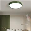 TZSMUM Plafoniera LED Soffitto Moderna Interno con Telecomando Lampada da Soffitto Dimmerabile 2700K/4500K/6500K Plafoniera Ronde Design per Camera da Letto Corridoio Soggiorno (Verde,30cm)