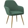 EBETA Coprisedie con Schienale Coprisedia per sedia da ufficio, Elasticizzato Copripoltrona Fodera per poltrona, Coprisedia per il trucco (Verde pisello, 2 Pezzi)