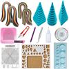 Woohome Carta Quilling Kit, Kit Composto da 12 Attrezzi e 36 Colore 880 Strisce di Carta, per Creazioni Artigianali (1)
