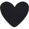 Whakano 10 bottoni grandi, a forma di cuore, accessori per cucito, bottoni in plastica per cucito, per fai da te, scrapbooking e decorazioni, per cappotti di lana, giacche, camicie, tute, 33 mm x 37 mm, nero