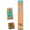 Toothwak Miswak Natural - Spazzolino da denti a 1 testa con 6 testine sostituibili, confezione combinata Miswak in polvere per setole naturali, sbiancamento dei denti, biologico ed ecologico