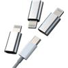 WASRUYI Adattatore da Lightning a USB C (3 pezzi) di tipo C femmina Lightening maschio cavo adattatore caricatore convertitore jack per Apple iPhone 14 Pro Max per iPad connettore cavo dati dongle accessori