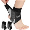 Beugo 2 Pcs Cavigliera Sportiva, tutore caviglia regolabile, Cavigliera Ortopedica per Donna/Uomo per Corsa, Calcio, Fitness, Grigio-nerastro (Modello 3059, Taglia unica per tutti)